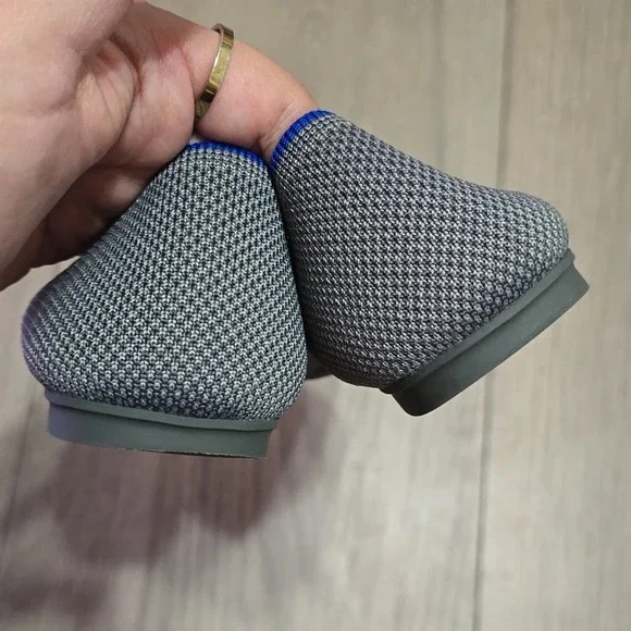 Rothy's The Flat in Pebble Grey with Red, Lightly Used, Almost New, Size 7.5 - Picture 6 of 12